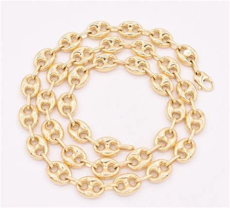 19 mm 10k gucci puff chain|gucci marina chain necklace.